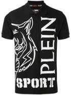 Plein Sport Logo Print Polo Shirt - Black