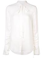 Veronica Beard Pussy Bow Blouse - White