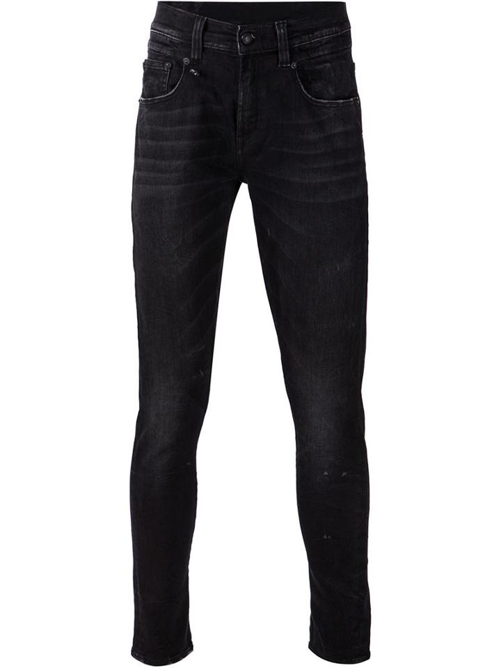 R13 Skinny Jeans, Men's, Size: 33, Black, Cotton/spandex/elastane