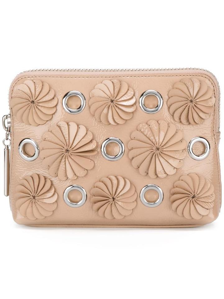 3.1 Phillip Lim Embellished Zip Clutch, Women's, Nude/neutrals