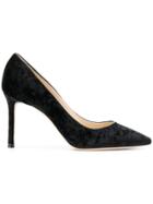 Jimmy Choo Velvet Stiletto Pumps - Black