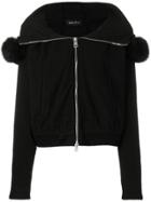 Andrea Ya'aqov Hooded Zip Up Jacket - Black