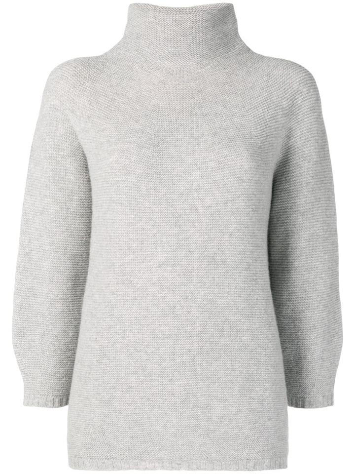 Max Mara Stand Up Collar Jumper - Grey