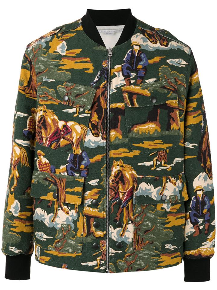 Stella Mccartney Horse Print Bomber Jacket - Multicolour