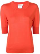 Jil Sander Shortsleeved Knit Jumper - Orange