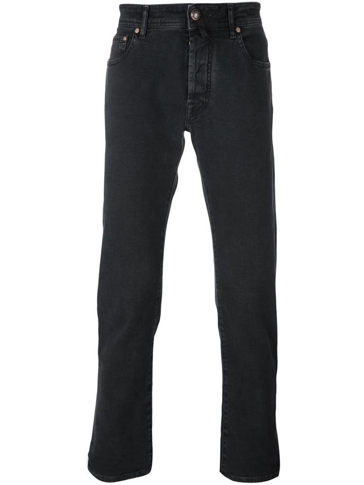 Jacob Cohen Regular Fit Jeans, Men's, Size: 34, Black, Cotton/spandex/elastane
