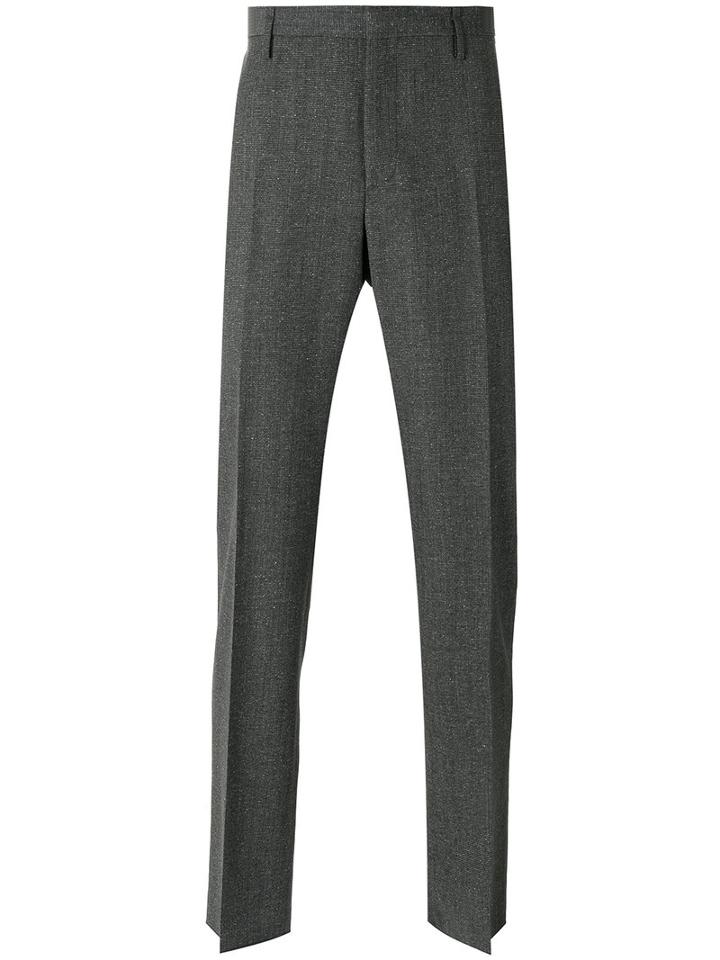 Lanvin Tailored Trousers, Men's, Size: 46, Grey, Silk/virgin Wool