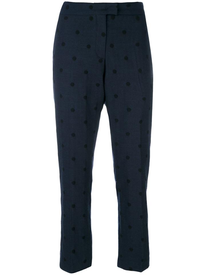 Ps By Paul Smith Polka Dot Cigarette Trousers - Blue