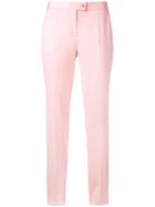 Boutique Moschino - Cigarette Trousers - Women - Other Fibres/virgin Wool - 42, Women's, Pink/purple, Other Fibres/virgin Wool
