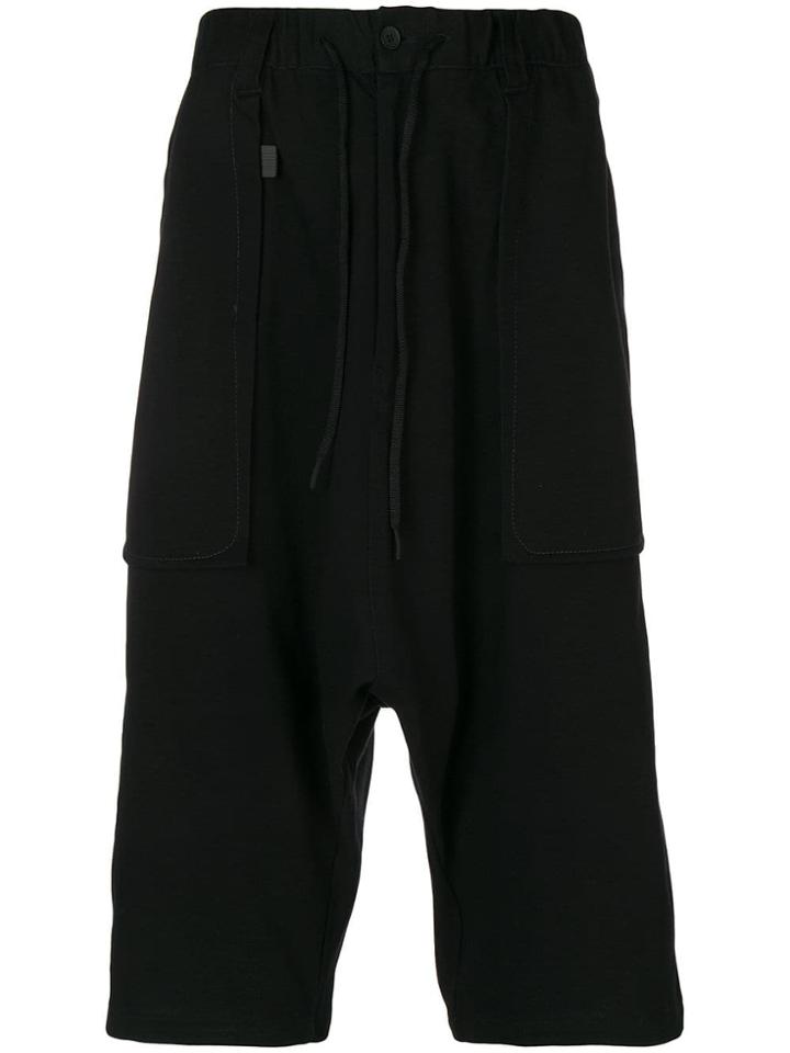 Y-3 Drop-crotch Shorts - Black