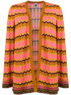 M Missoni Pointelle-knit Zigzag Cardigan - Multicolour