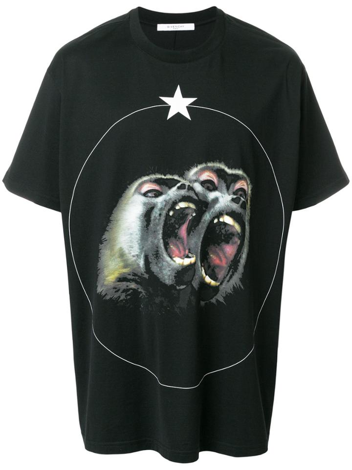 Givenchy Columbian-fit Monkey Brothers Printed T-shirt - Black