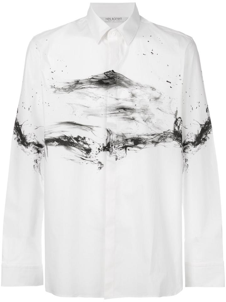 Neil Barrett Brushstrokes Print Shirt - White