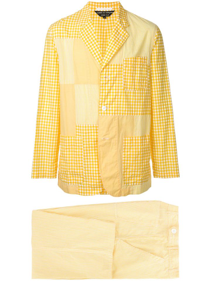 Comme Des Garçons Vintage Checkered Two-piece Suit - Yellow & Orange
