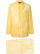 Comme Des Garçons Vintage Checkered Two-piece Suit - Yellow & Orange