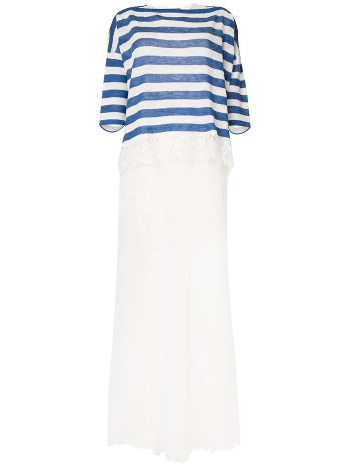 Ermanno Scervino Layered Pleated Dress - White