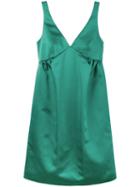 Rochas - Sleeveless Bow Embellished Dress - Women - Silk/polyester - 40, Green, Silk/polyester