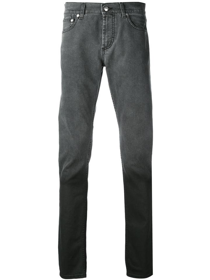 Alexander Mcqueen - Gradient Straight-leg Jeans - Men - Cotton/spandex/elastane - 52, Grey, Cotton/spandex/elastane