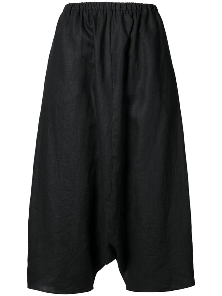 The Celect Drop Crotch Cropped Pants - Black