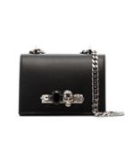 Alexander Mcqueen Black Shaped Cross Body Bag With Chain