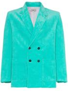 Ashley Williams Executive Double Breasted Corduroy Cotton Blazer -