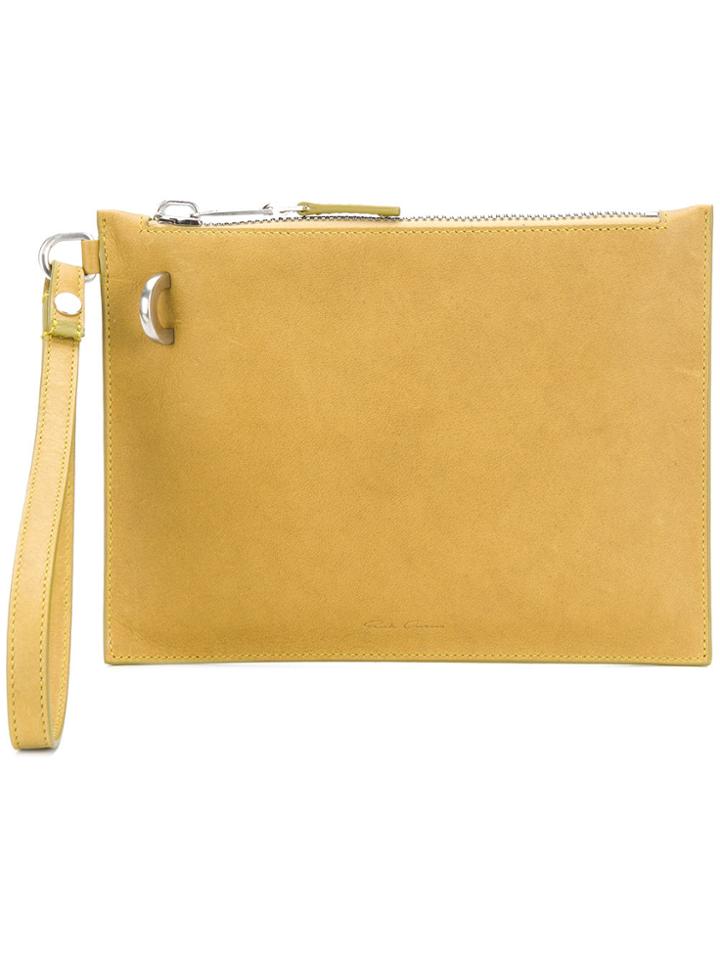 Rick Owens Zip Clutch - Green