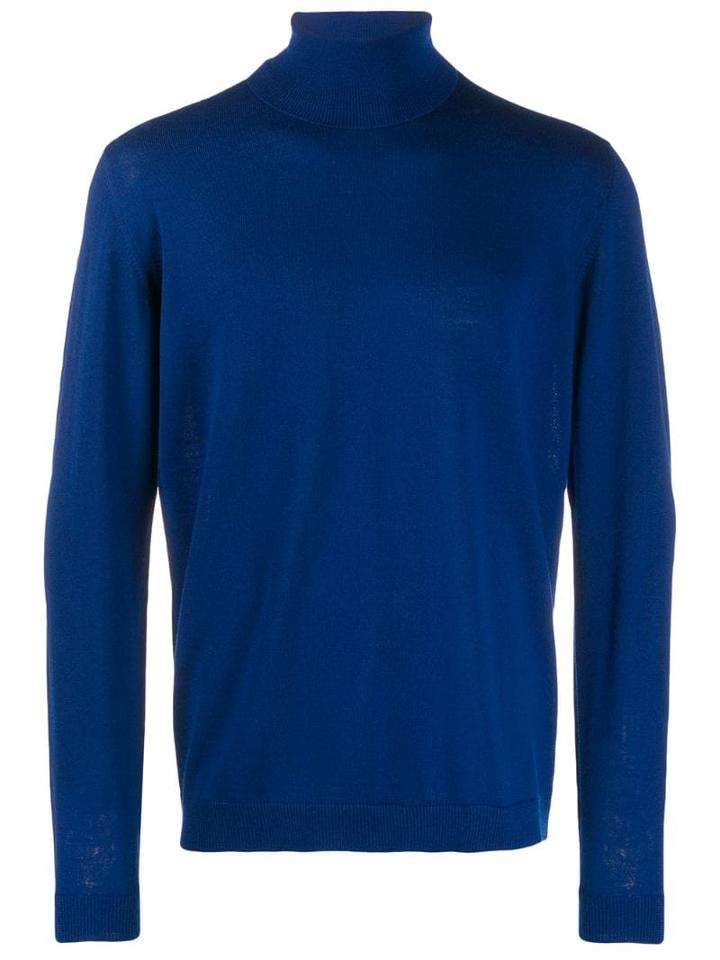 Roberto Collina Rollneck Knit Sweater - Blue