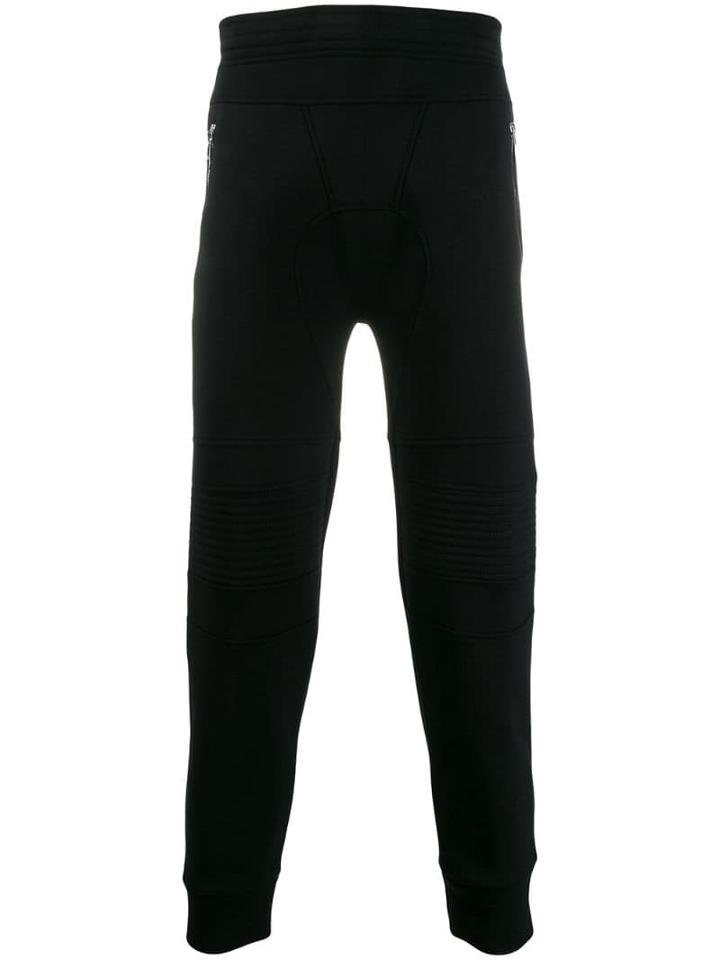 Neil Barrett Ribbed Detail Joggers - Black
