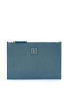 L'autre Chose Logo Patch Clutch Bag - Blue