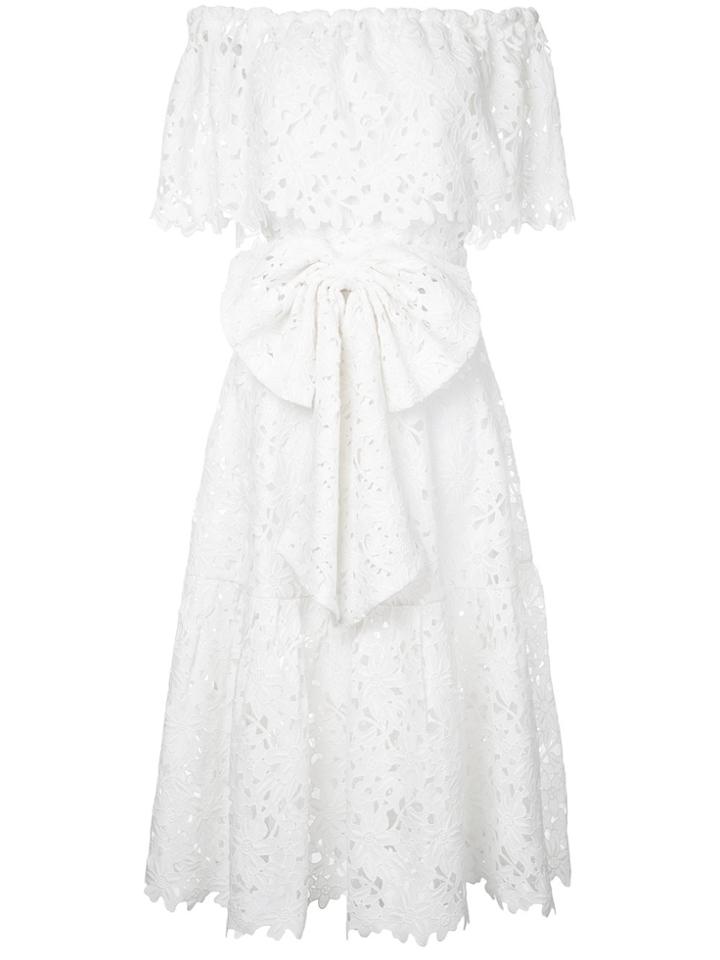 Bambah Lace Off Shoulder Dress - White