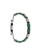 Nialaya Jewelry Dorje Flatbead Beaded Bracelet - Green