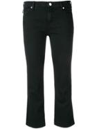 Love Moschino Cropped Flare Jeans - Black