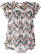 Isabel Marant Étoile Edison Print Chiffon Blouse - Green