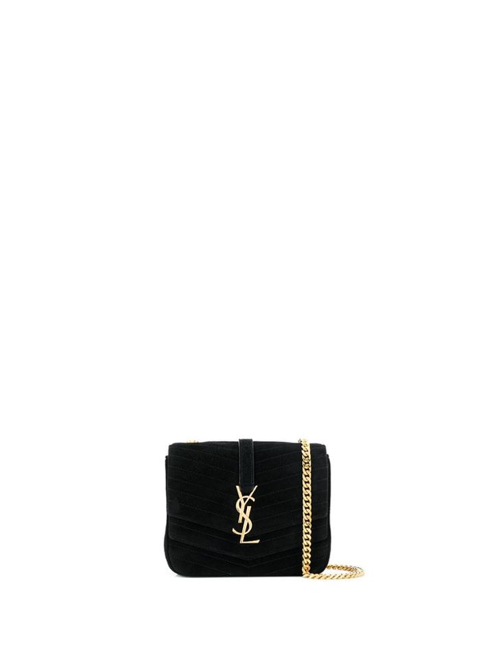Saint Laurent Logo Shoulder Bag - Black