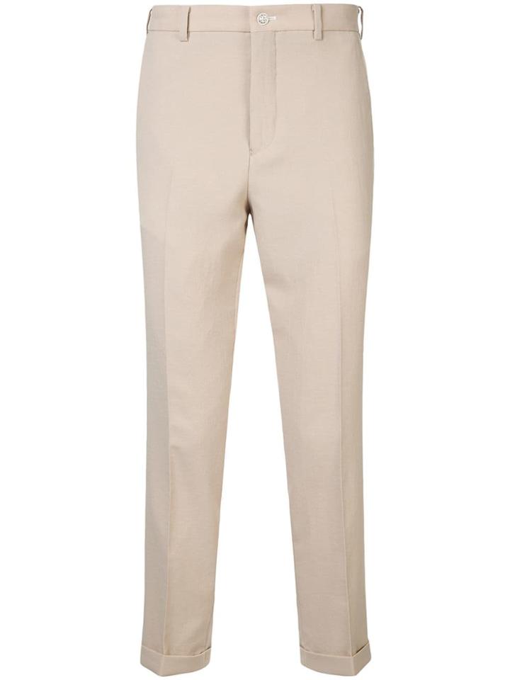 Loveless Cropped Chinos - Brown
