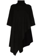 Chloé Roll Neck Cashmere Poncho - Black