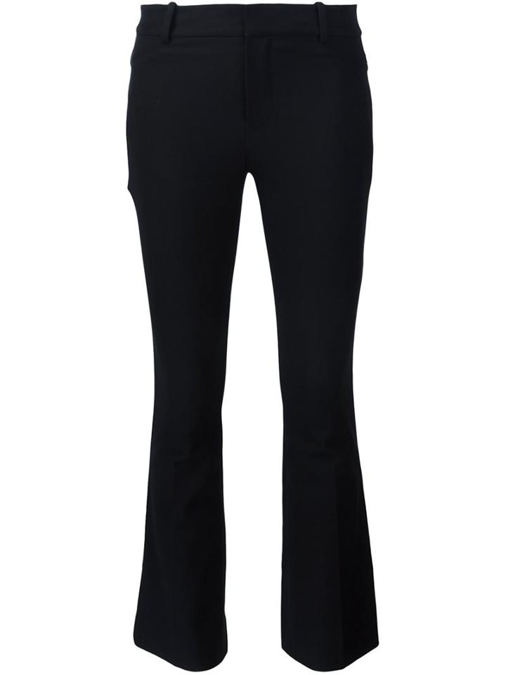Derek Lam 10 Crosby Cropped Trousers, Women's, Size: 6, Black, Cotton/spandex/elastane