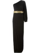 Dsquared2 One Shoulder Embellished Dress, Women's, Size: Medium, Black, Viscose/acrylic