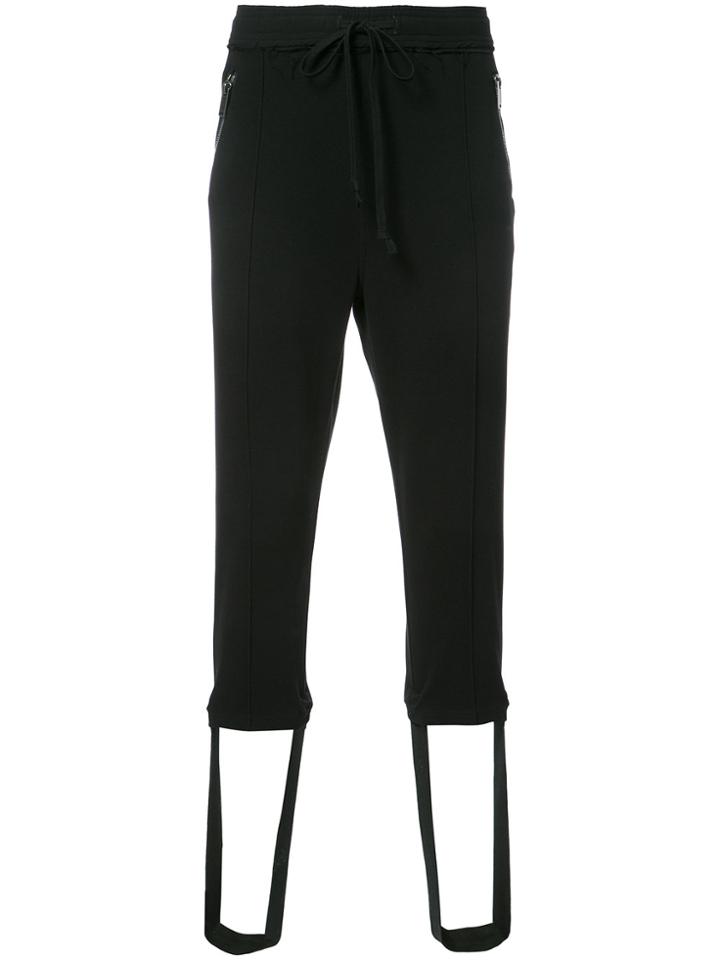 Christian Dada Drawstring Cropped Track Pants - Black