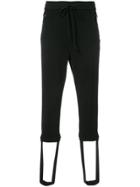 Christian Dada Drawstring Cropped Track Pants - Black