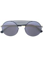 Thierry Lasry Round Frame Aviator Sunglasses - Blue