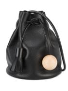 Building Block - Mini Bucket Shoulder Bag - Women - Wood/leather - One Size, Women's, Black, Wood/leather