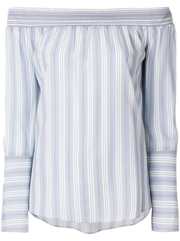 Steffen Schraut Striped Off Shoulder Blouse - Blue