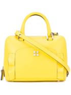 Manurina Ruffle Trim Shoulder Bag, Women's, Yellow/orange, Calf Leather