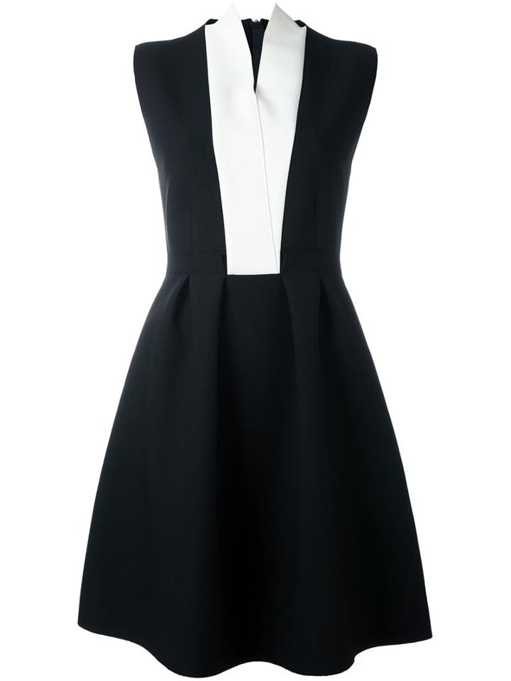 Msgm Flared Sleeveless Dress, Women's, Size: 38, Black, Polyester/viscose/spandex/elastane