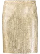 Moschino Metallic Mini Skirt - Gold