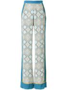 Talitha Printed Palazzo Pants - Blue
