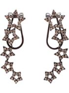 Rosa De La Cruz Diamond Star Earrings - Black