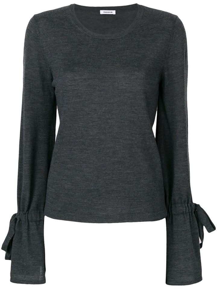 P.a.r.o.s.h. Drawstring Sleeve Jumper - Grey