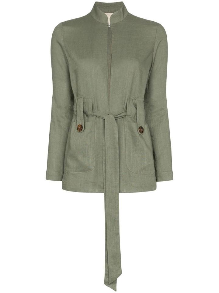 Usisi Alma Belted Jacket - Green